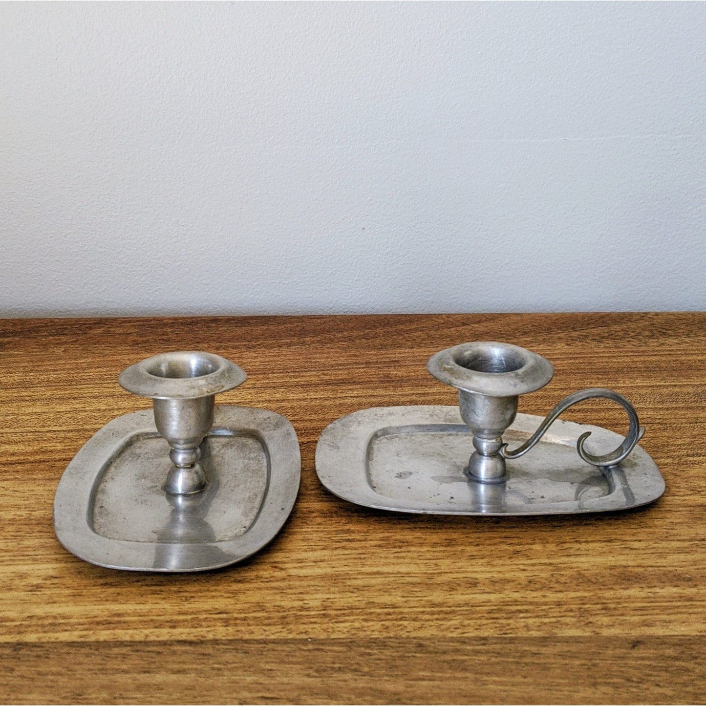 Genuine Pewter Candle Holders