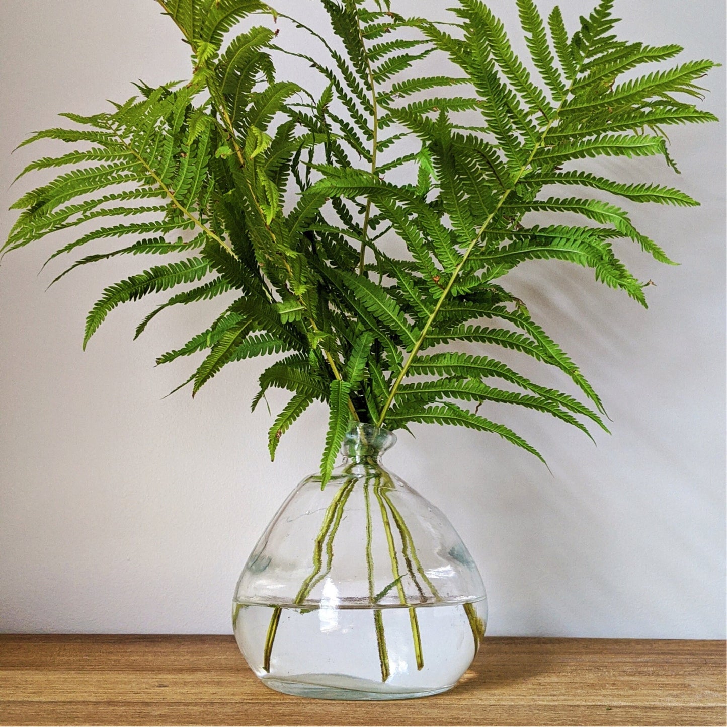 Recycled Glass Vase with Bottleneck