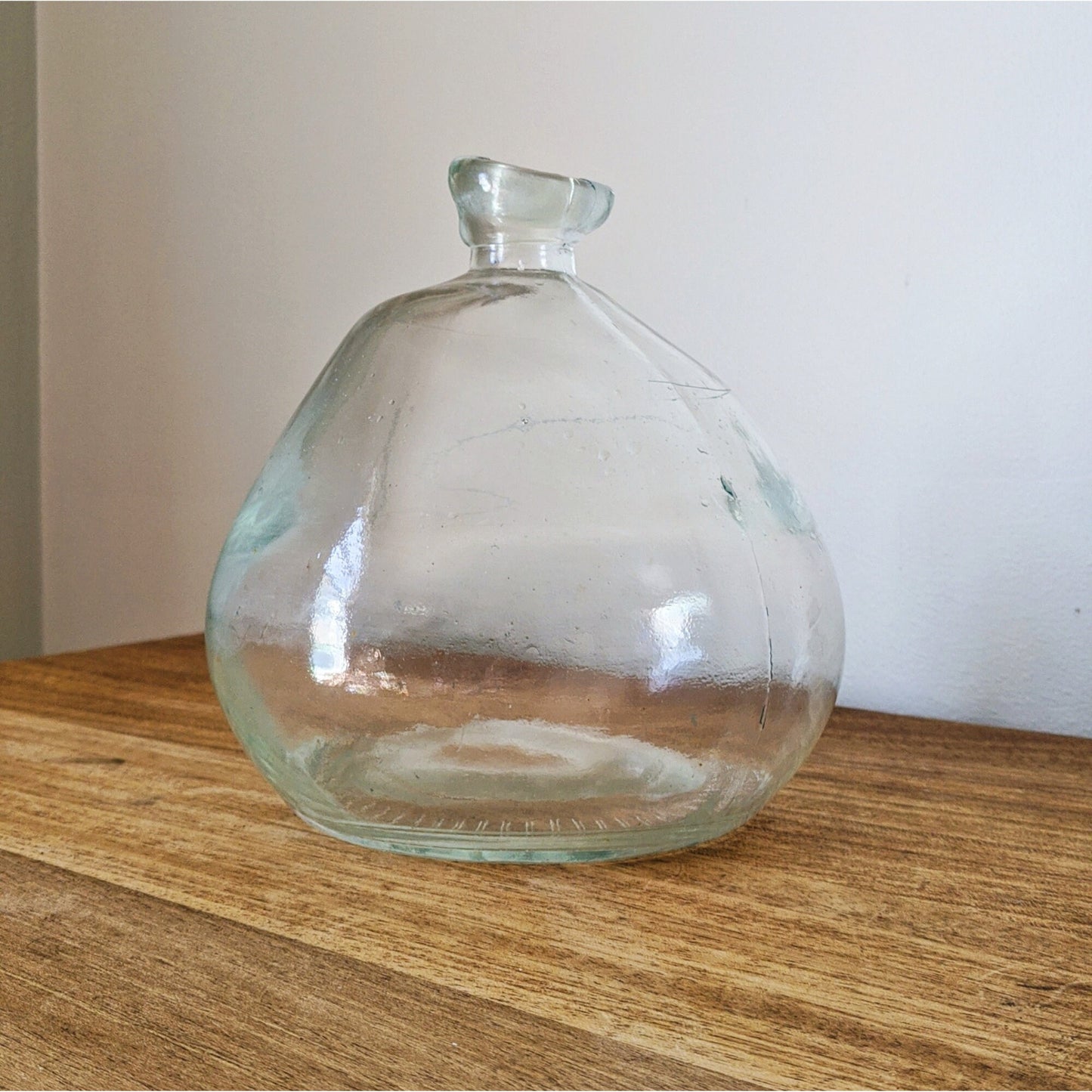 Recycled Glass Vase with Bottleneck