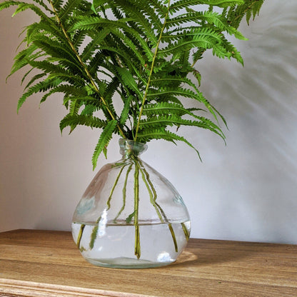 Recycled Glass Vase with Bottleneck