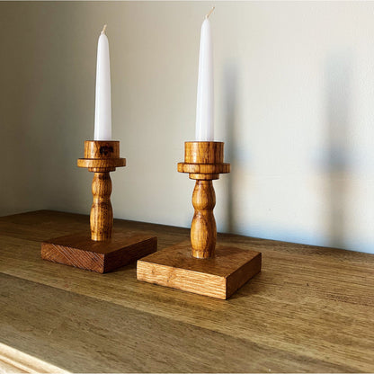 Hand Turned Solid Wood CandleHolders