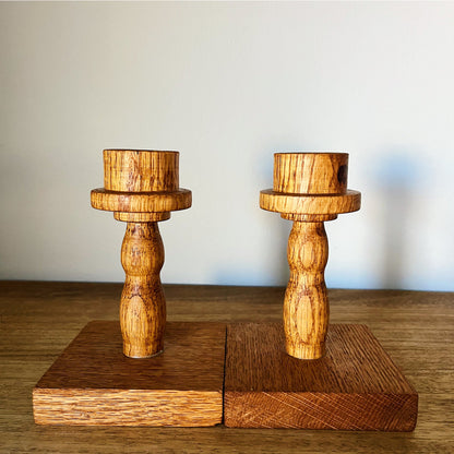 Hand Turned Solid Wood CandleHolders