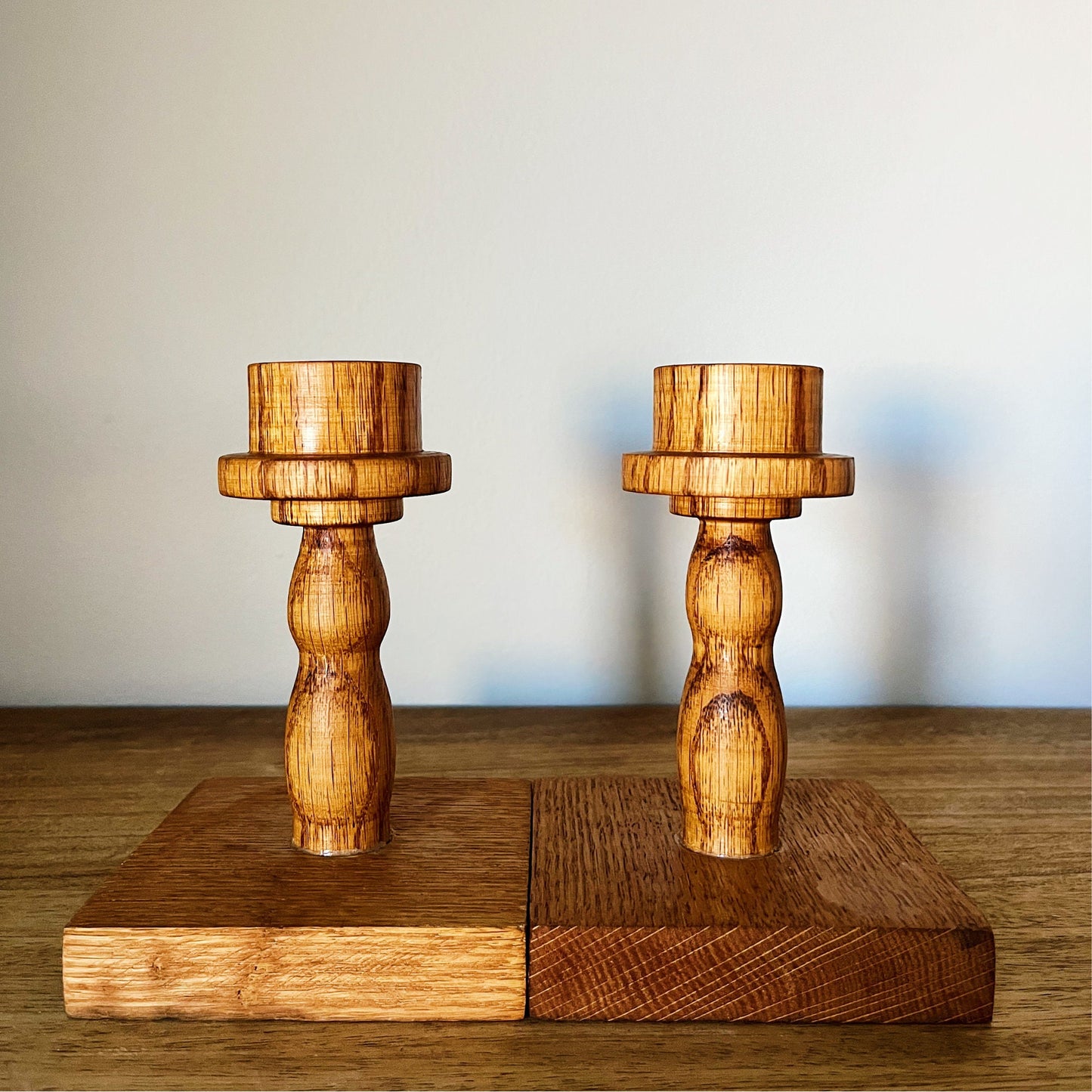 Hand Turned Solid Wood CandleHolders