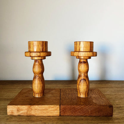 Hand Turned Solid Wood CandleHolders