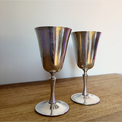 Italian Silverplate Wine Goblets