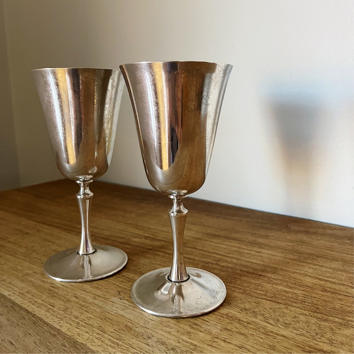 Italian Silverplate Wine Goblets