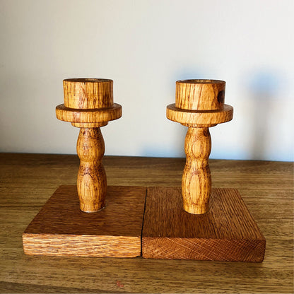 Hand Turned Solid Wood CandleHolders