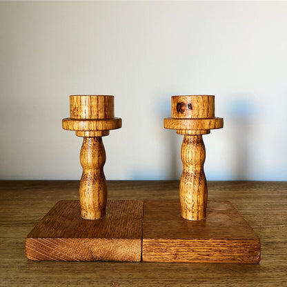 Hand Turned Solid Wood CandleHolders