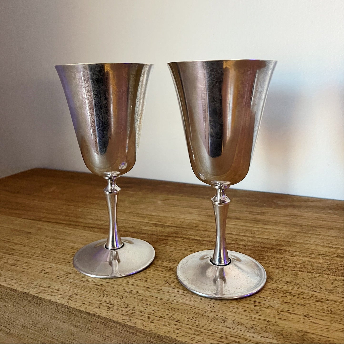 Italian Silverplate Wine Goblets