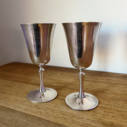 Italian Silverplate Wine Goblets