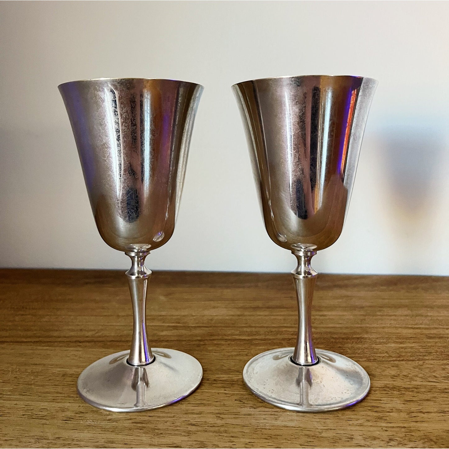 Italian Silverplate Wine Goblets