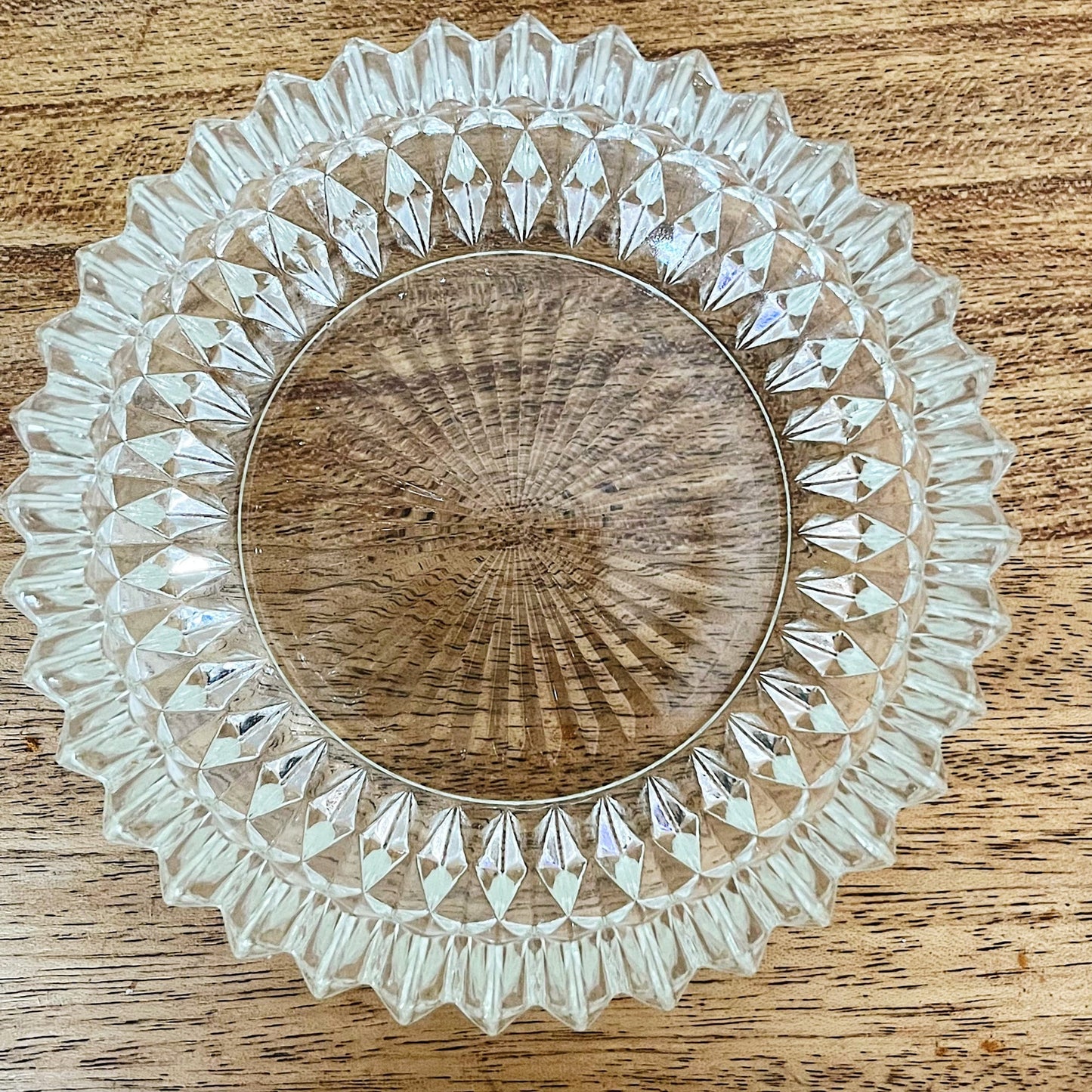 Diamond Pattern Glass Ashtray