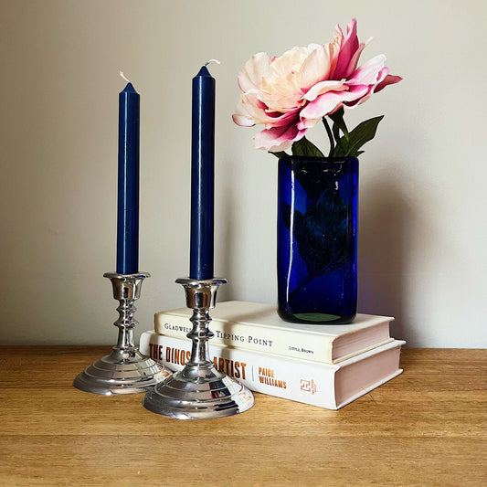 Mid Century Modern Chromeware Candlestick Holders