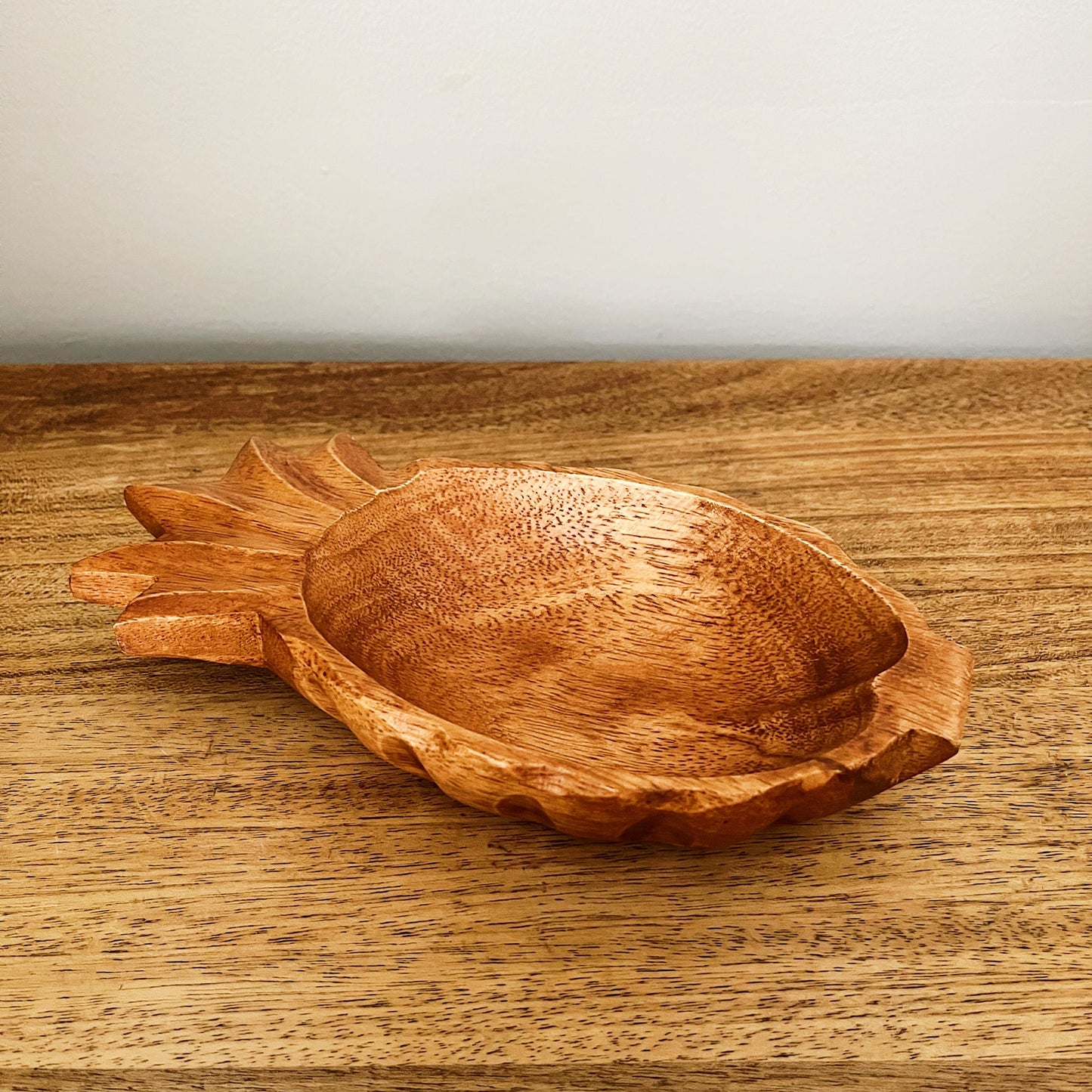 Filipino Pineapple Shaped Wood Bowl