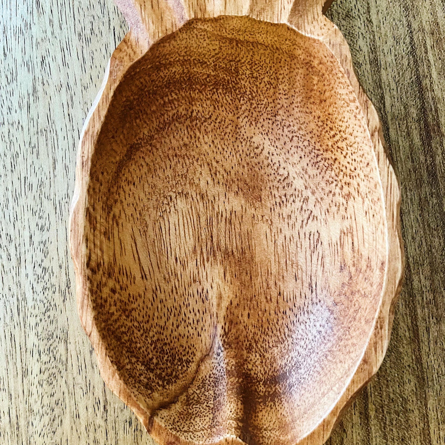 Filipino Pineapple Shaped Wood Bowl