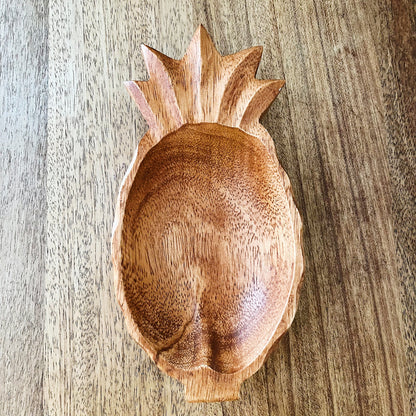 Filipino Pineapple Shaped Wood Bowl