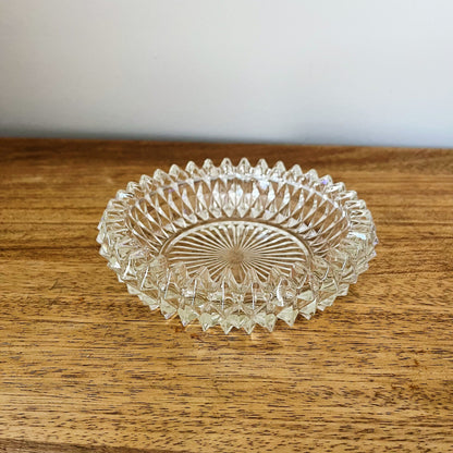 Diamond Pattern Glass Ashtray