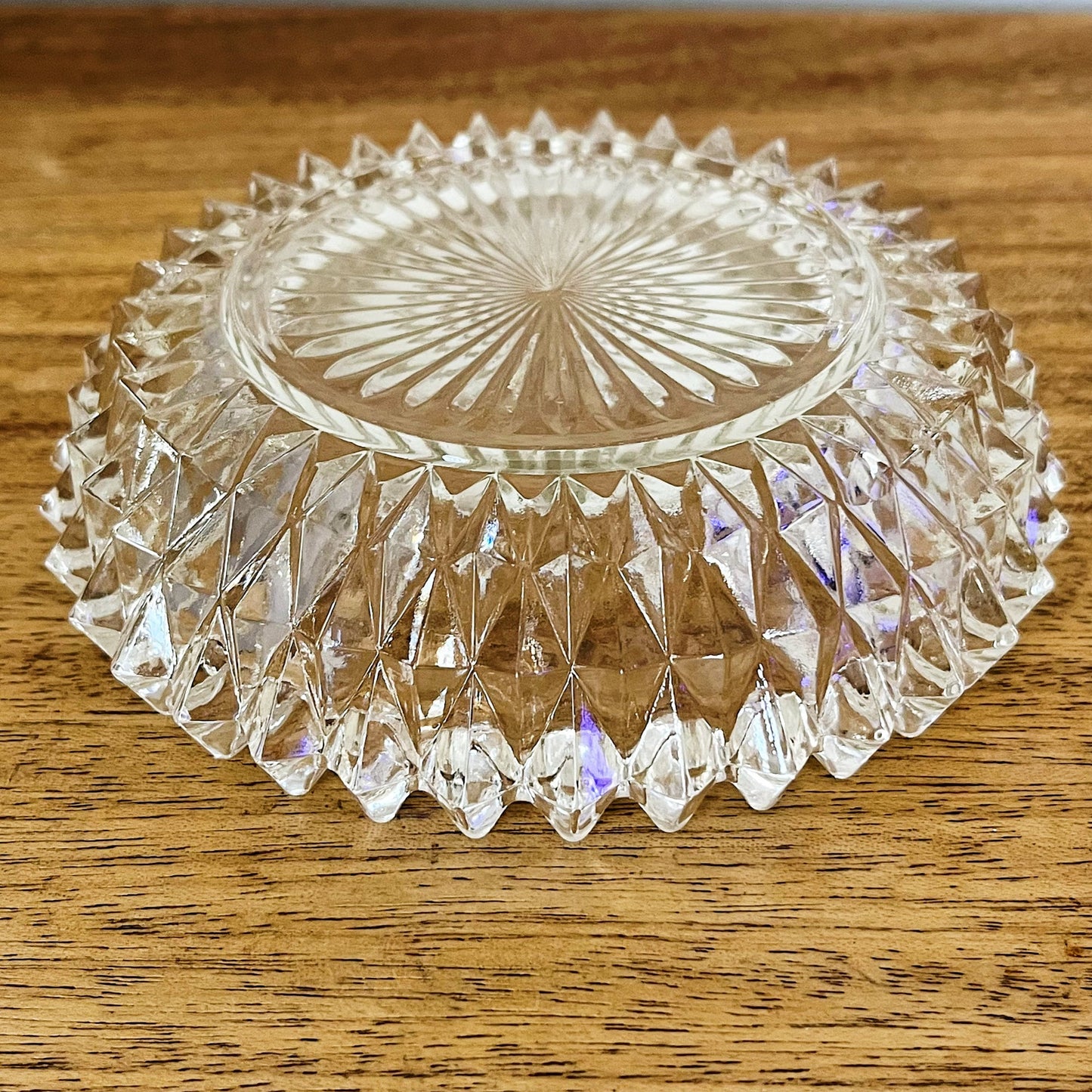 Diamond Pattern Glass Ashtray