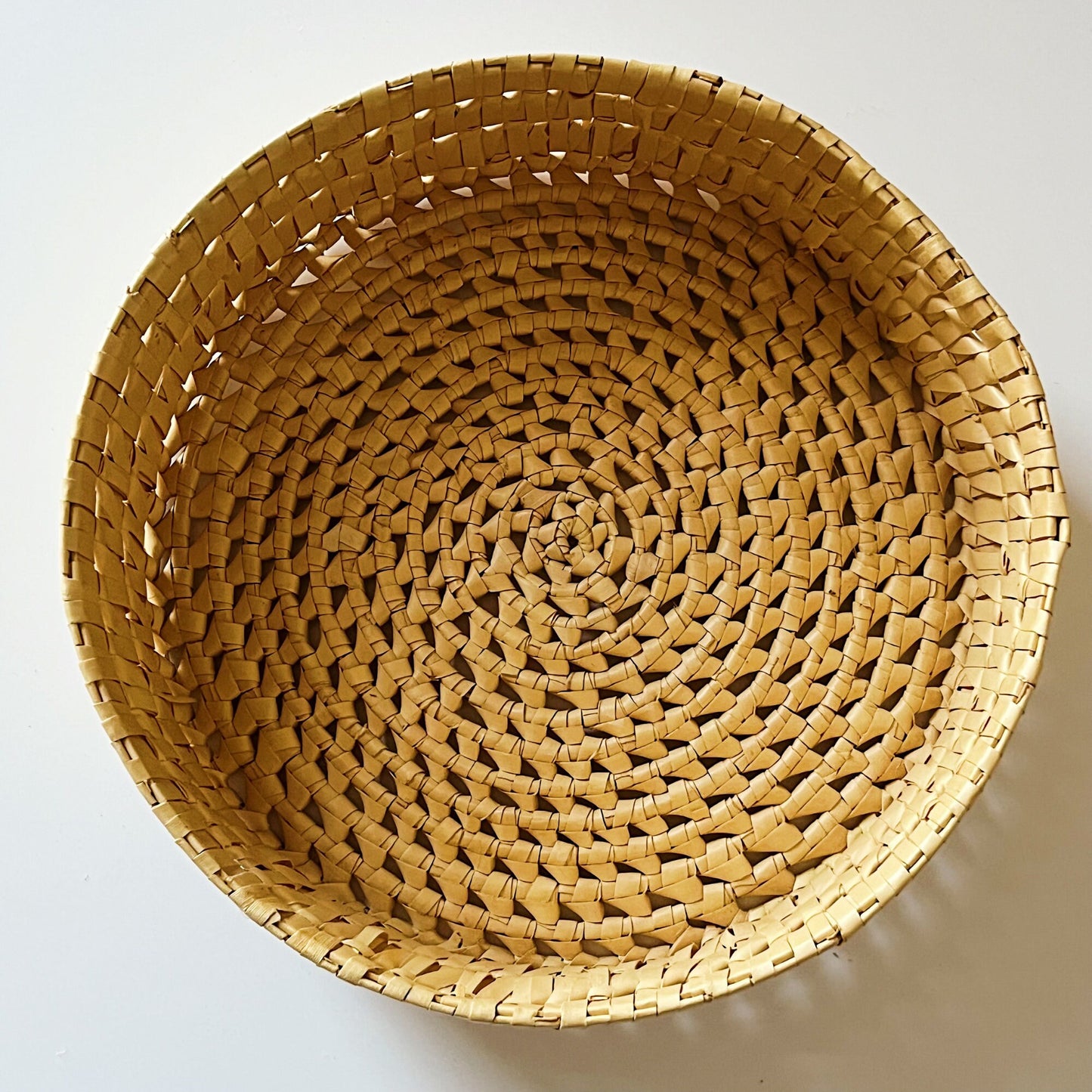 Bamboo Basket Tray Round