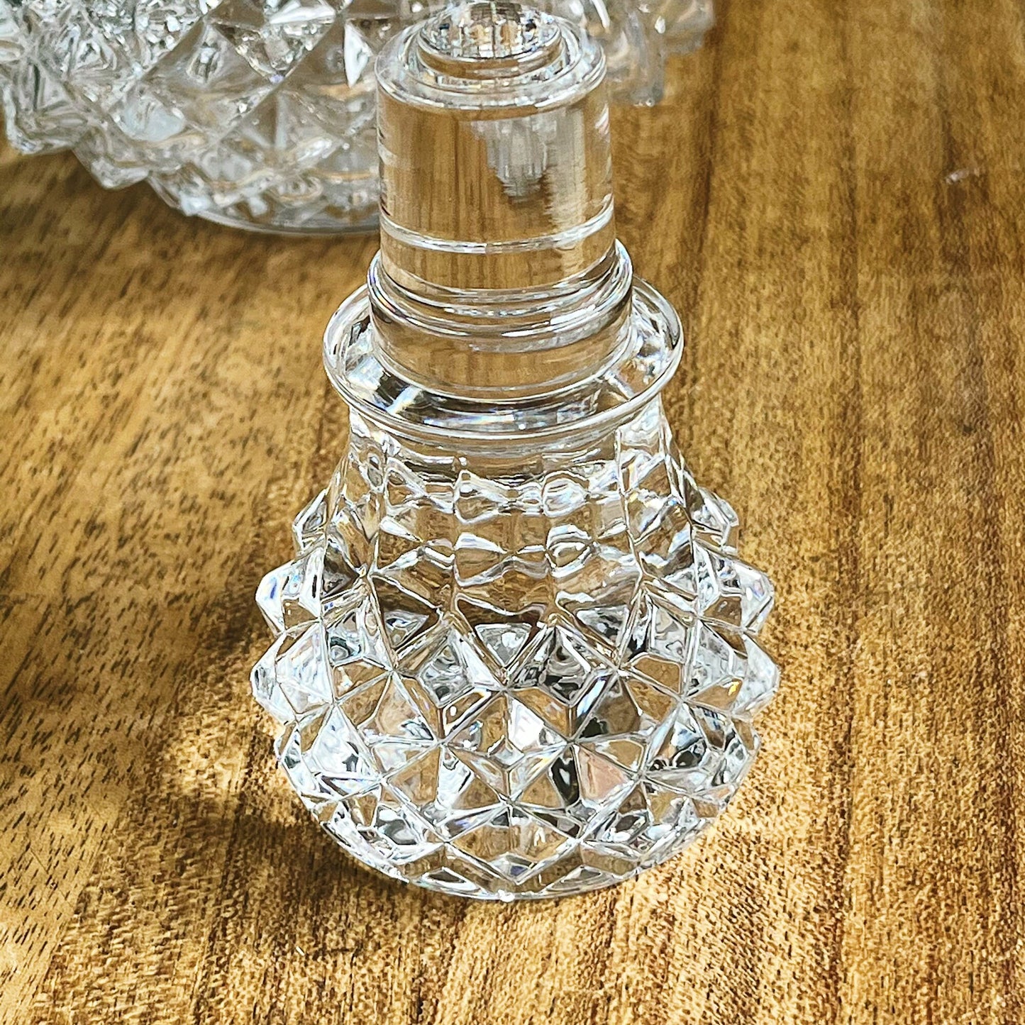 French Diamond Point Crystal Decanter