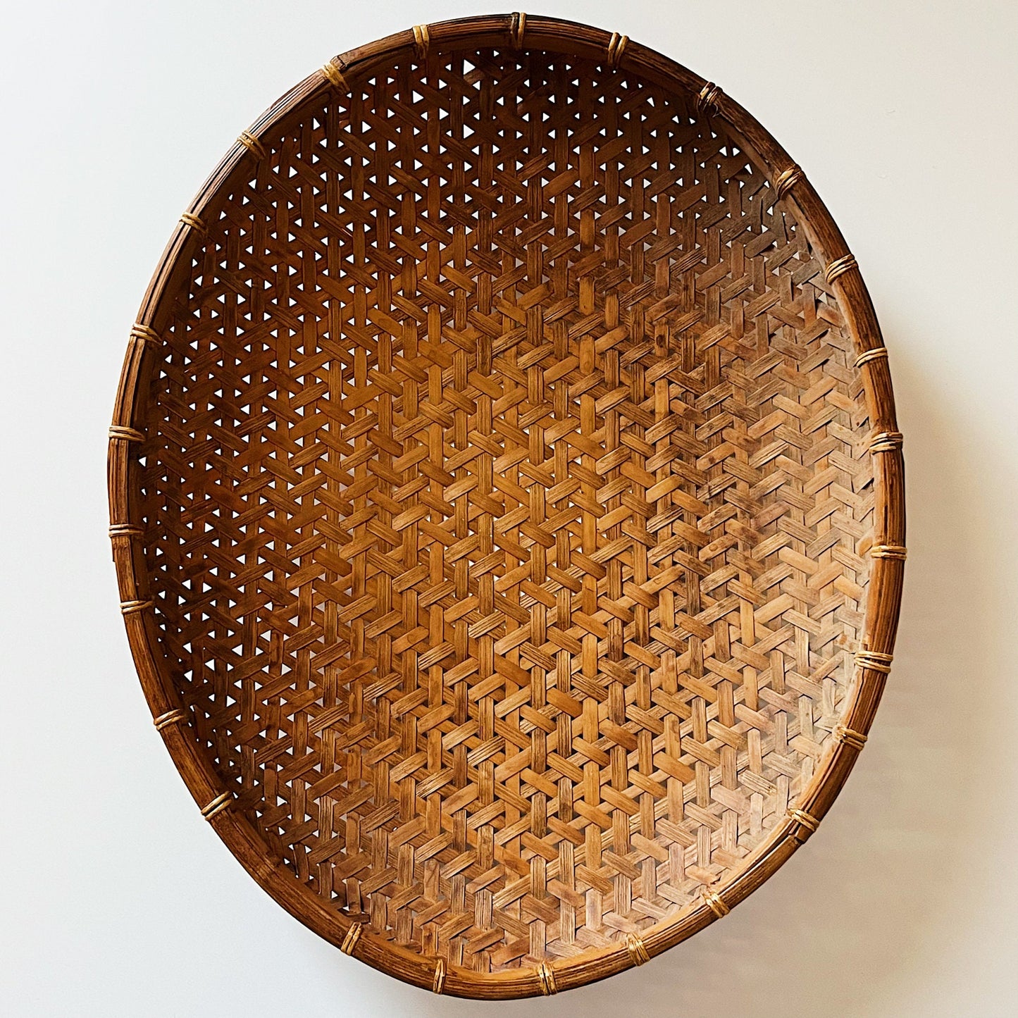 Oval Hand Woven Rattan Tray