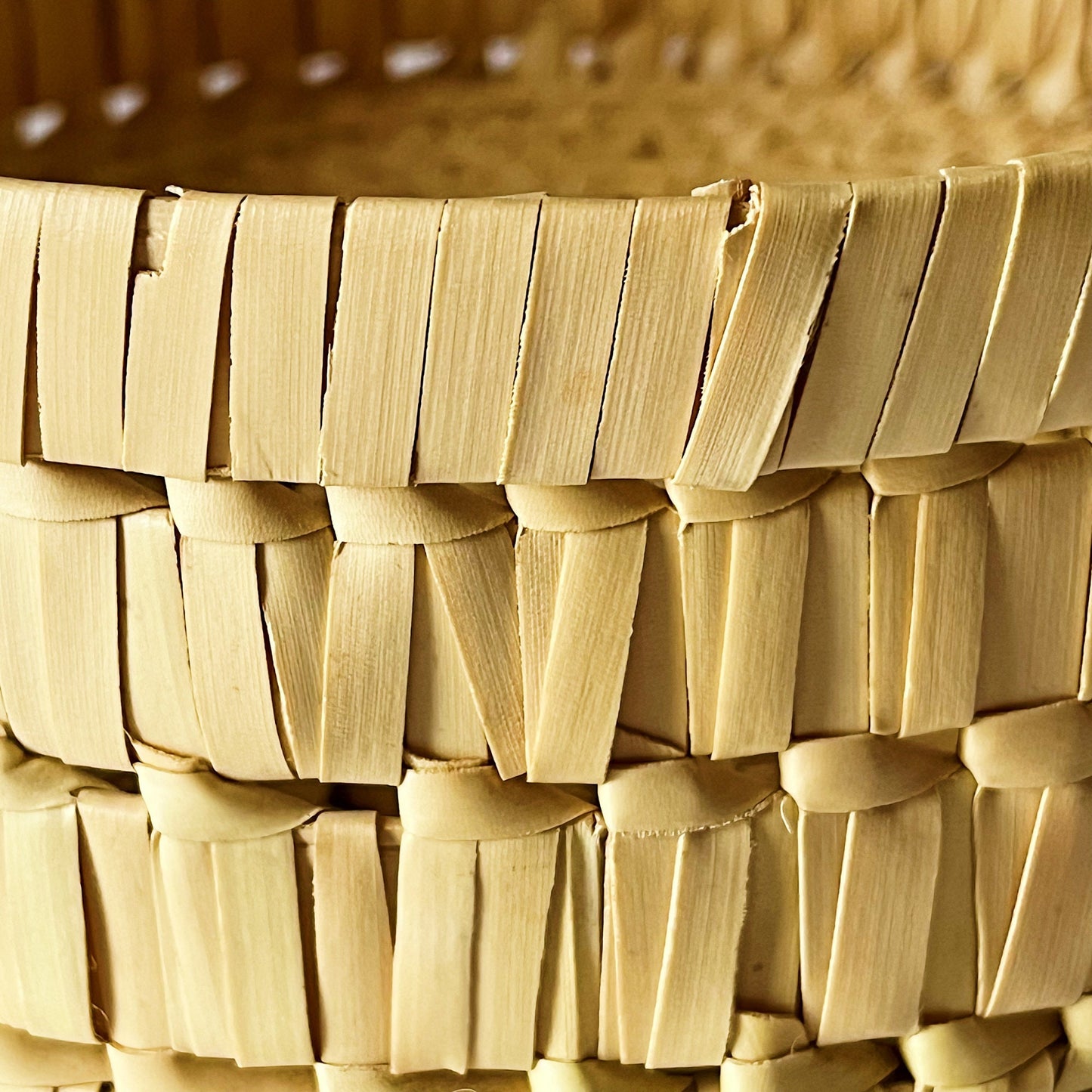 Bamboo Basket Tray Round