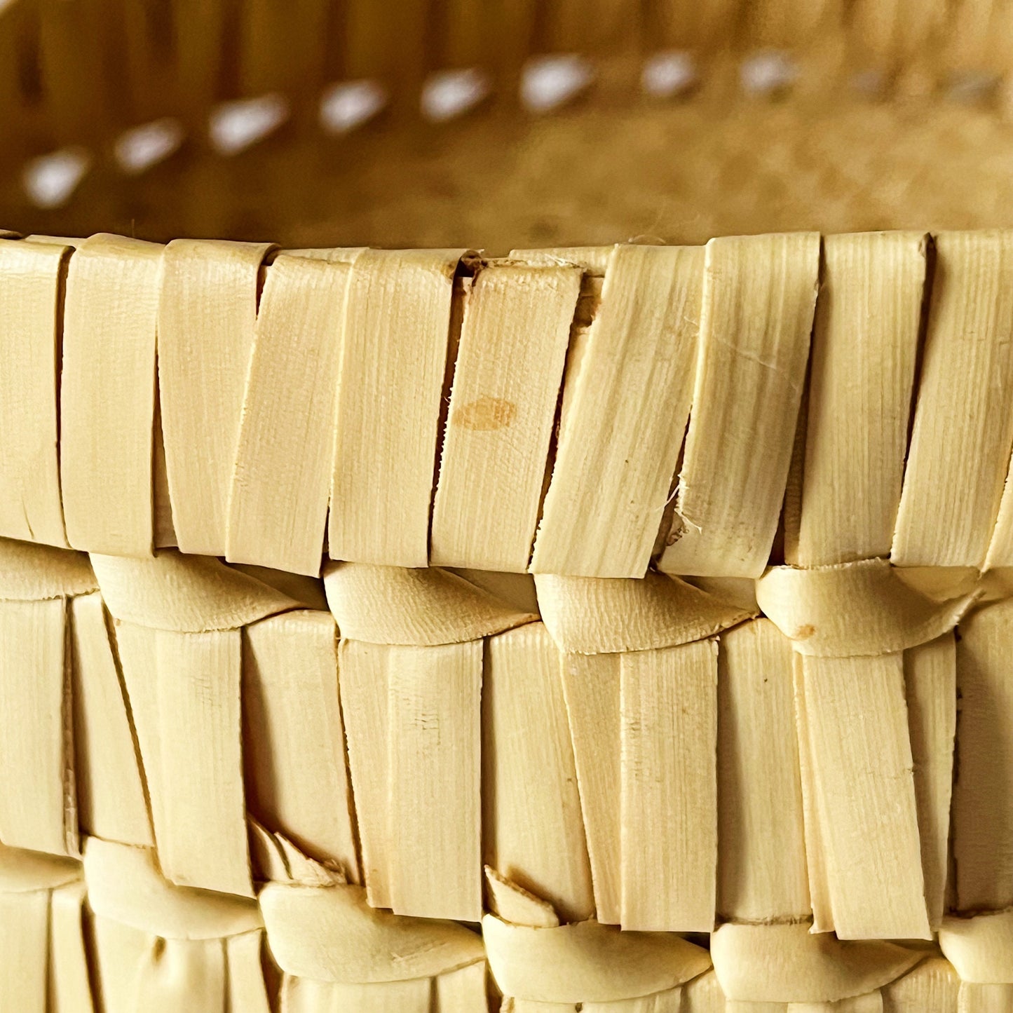 Bamboo Basket Tray Round