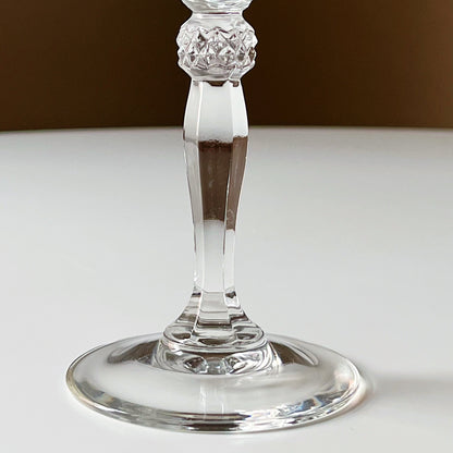 French Knob Stem Crystal Wine Glasses