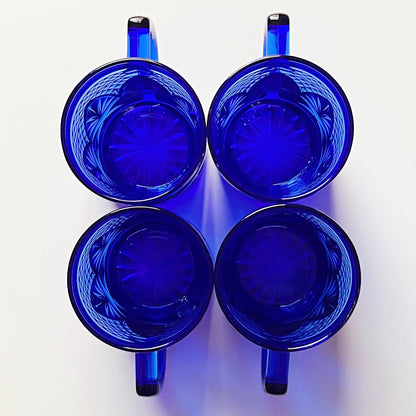 Cobalt Blue Crystal Mugs by Cristal D'Argues