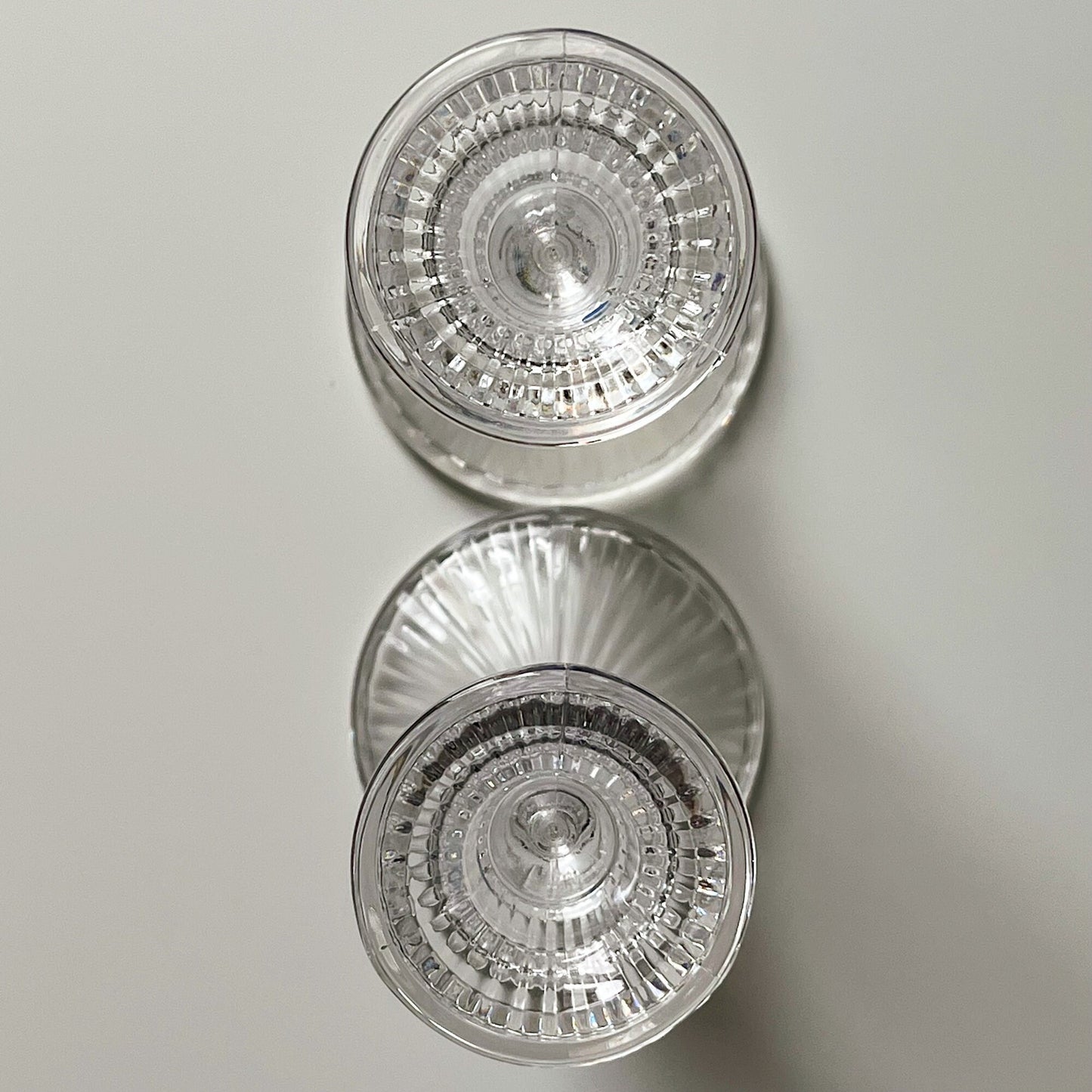 Sleek 1970s Crystal Candle Holders