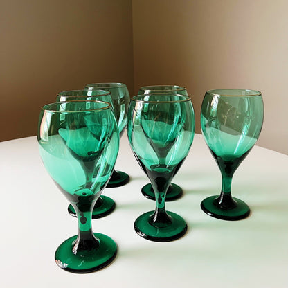 Juniper Teardrop  Goblets Glasses by Libbey