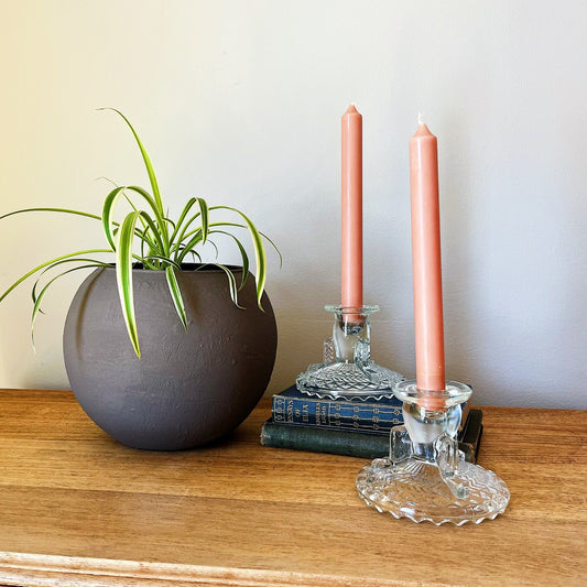 Herringbone Candlestick Holders