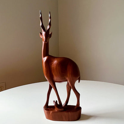 Hand Carved Antelope Sculpture