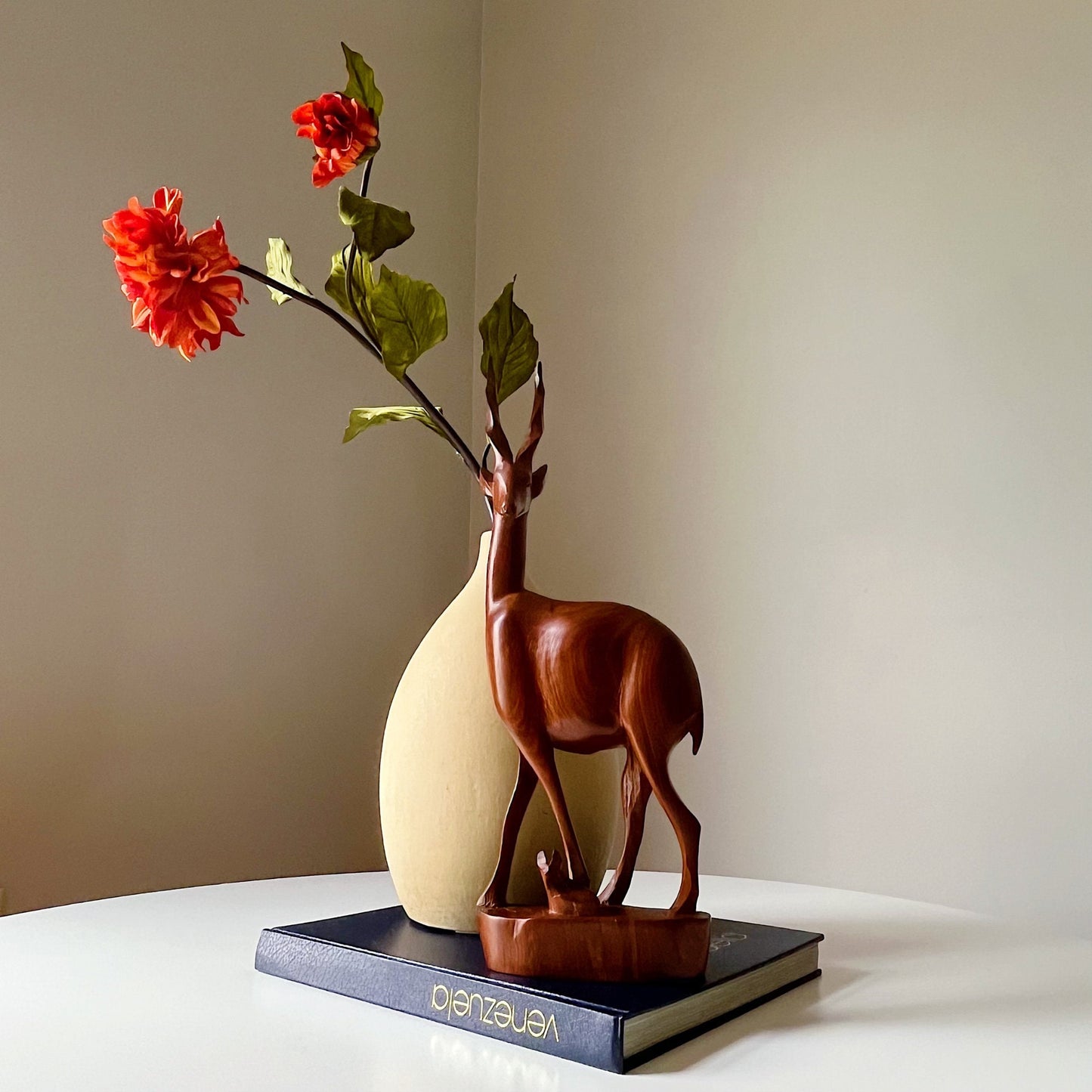 Hand Carved Antelope Sculpture