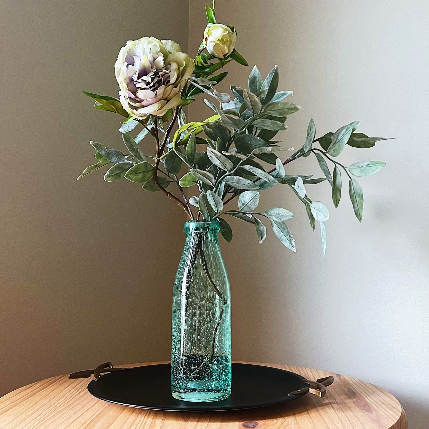 Hand Blown Vase with Flipped Rim