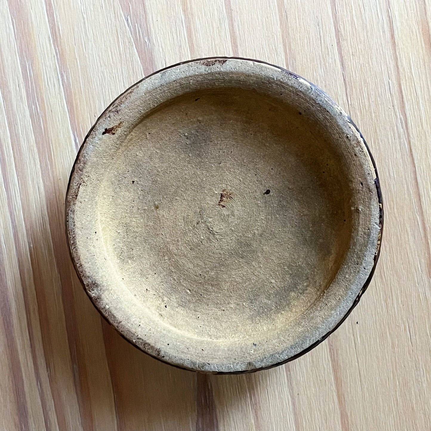 Half Glazed Brown Pottery Crock Pot