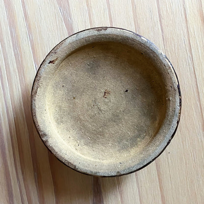 Half Glazed Brown Pottery Crock Pot