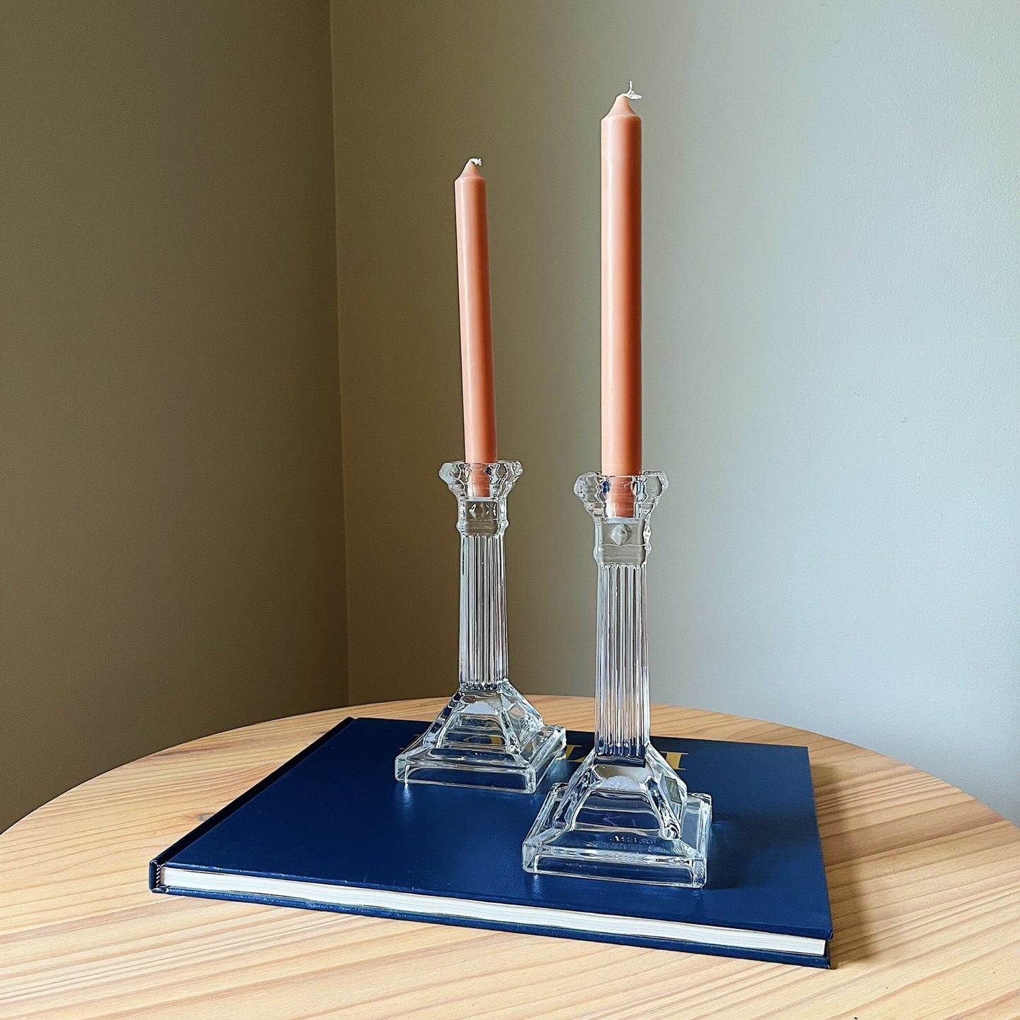 Sleek Tapered Candle Holders by Shannon Crystal