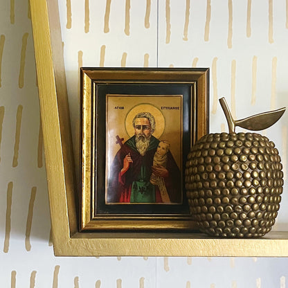 Byzantine Greek Orthodox Framed Art of Saint Stylianos