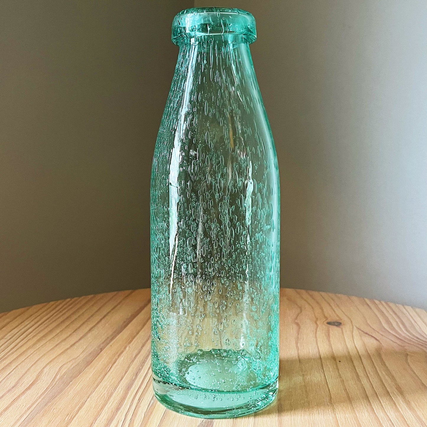 Hand Blown Vase with Flipped Rim