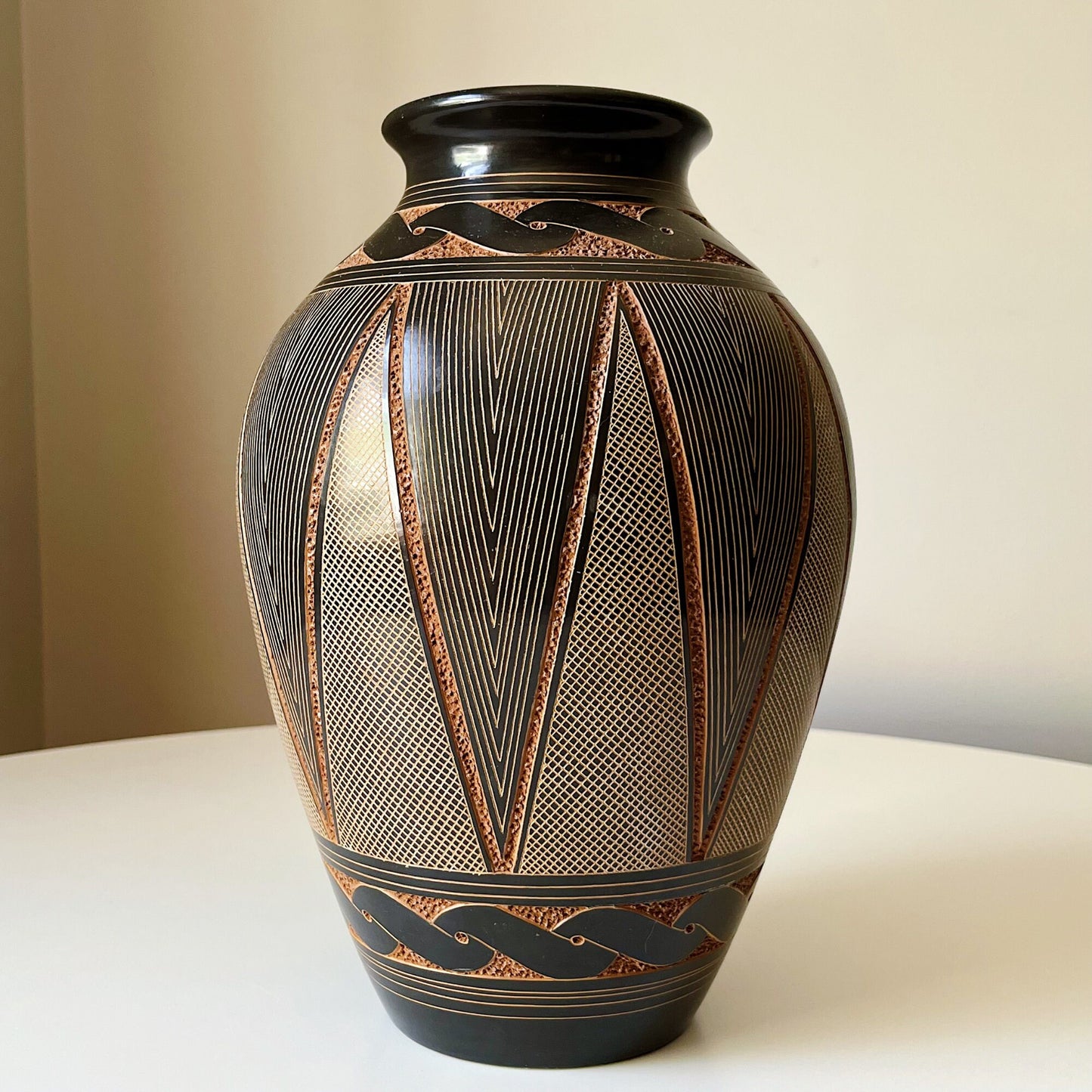 Stippled Designed Vase by Paula Gutierrez