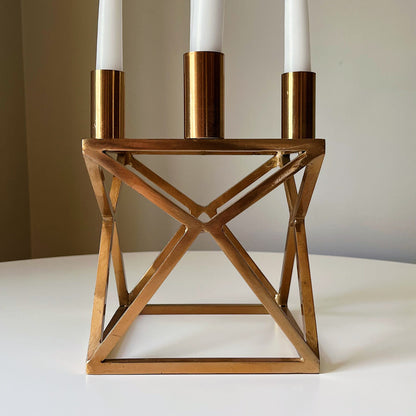 Modernist Square Candelabra Sculpture