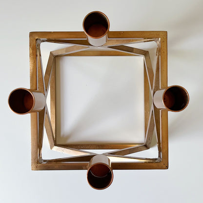 Modernist Square Candelabra Sculpture