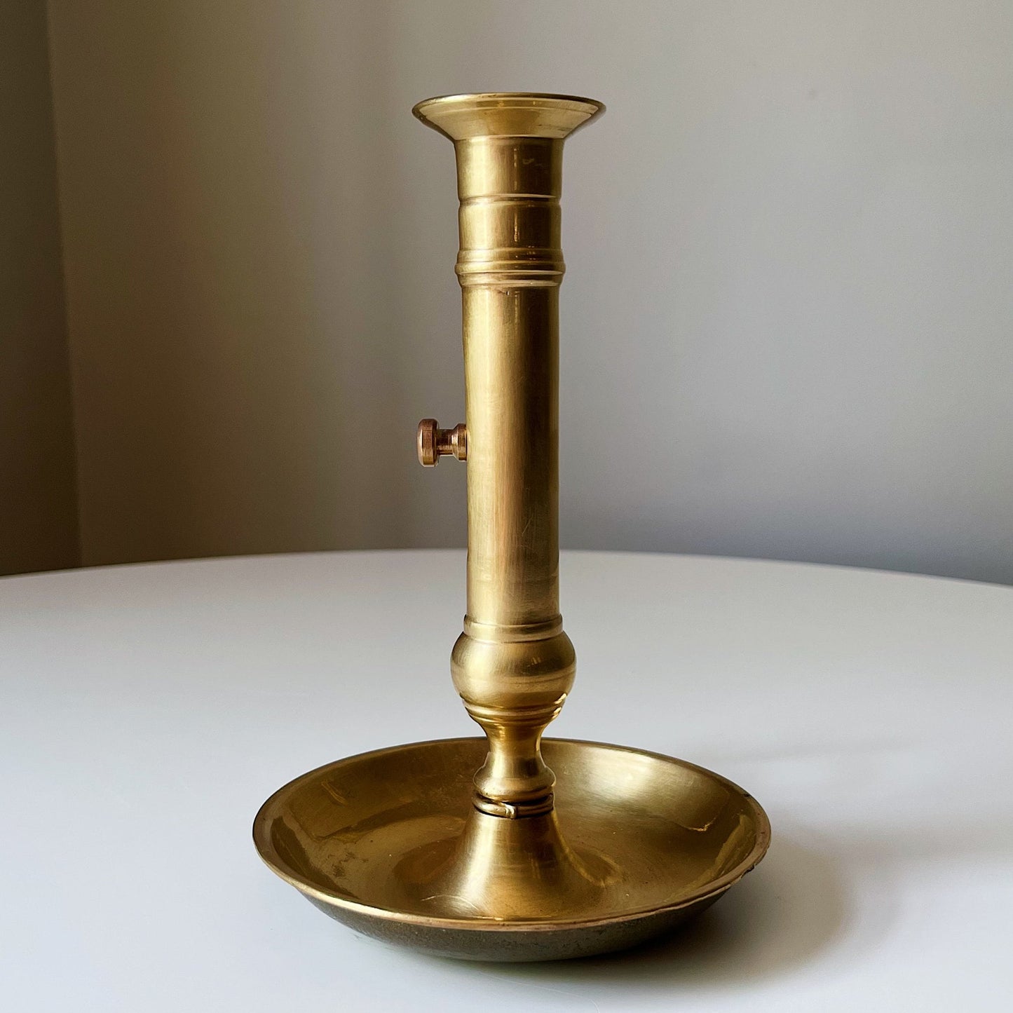 Italian Brass Chamberstick Holder