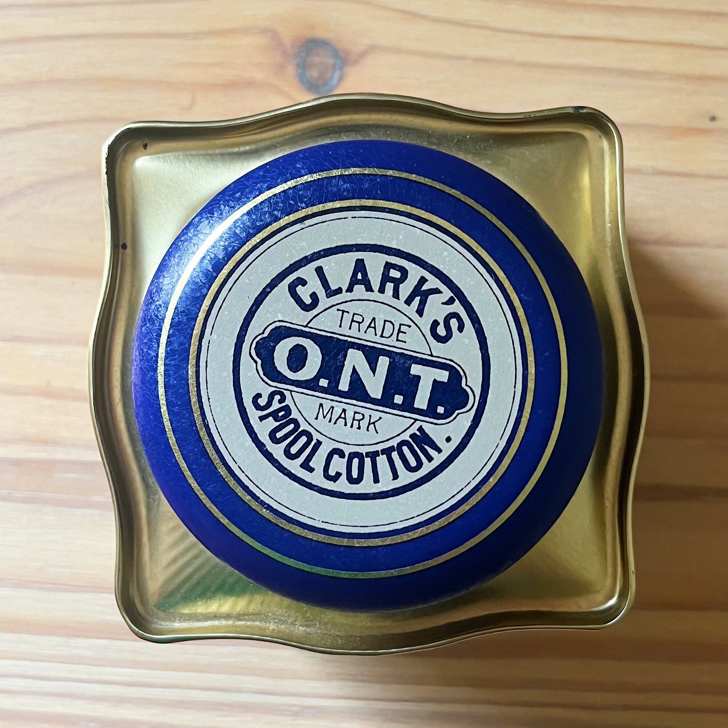 Clark's Trade O.N.T Mark Spool Cotton Storage Tin (Reproduction)