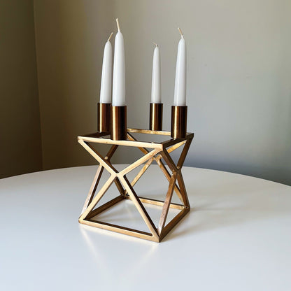 Modernist Square Candelabra Sculpture