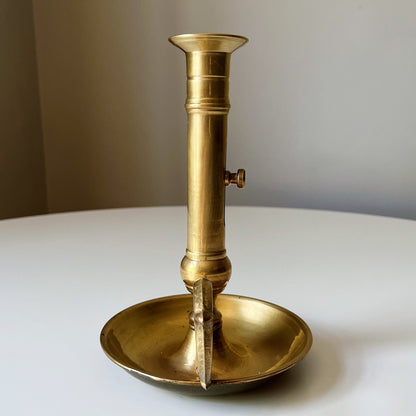 Italian Brass Chamberstick Holder