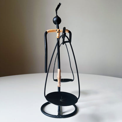 Wrought Iron Double Candle Holder by Laurids Lonborg