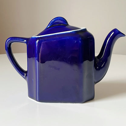 Cobalt Blue Porcelain Teapot by Hall