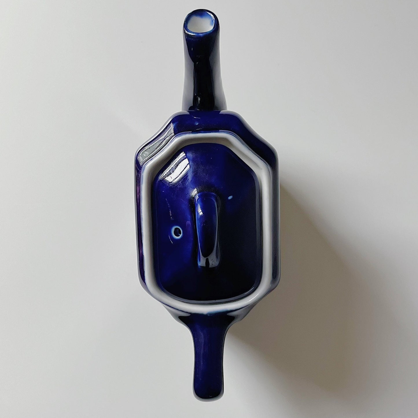 Cobalt Blue Porcelain Teapot by Hall